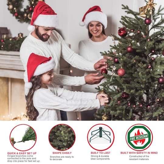 9ft. Pre-Lit Royal Majestic Fraser Fir Artificial Christmas Tree, Clear Lights